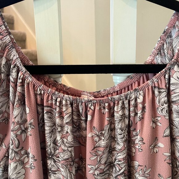 HONEYME WOMENS PINK FLORAL DRESS, SZ M - Picture 4 of 9